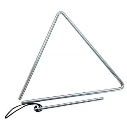 Triângulo Musical para Forro Baião Xote Profissional Cromado 25Cm 10mm