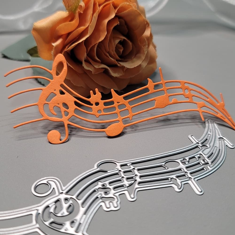 Música Nota Corte De Metal Cortante Papel Gravação Stencil Scrapbooking Cartão De Boas Festas DIY Cortes Artesanais
