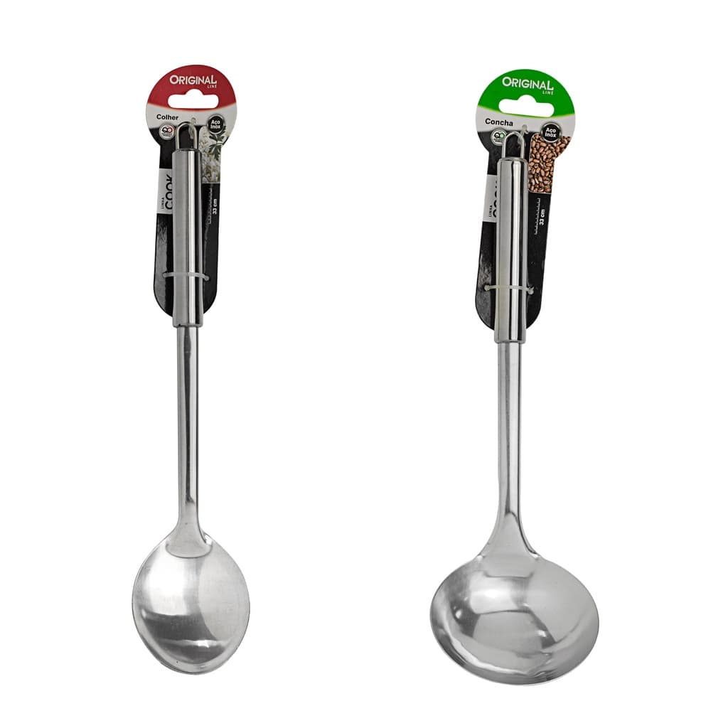 Kit Colher Cook + Concha Cook Aço Inox Original Line