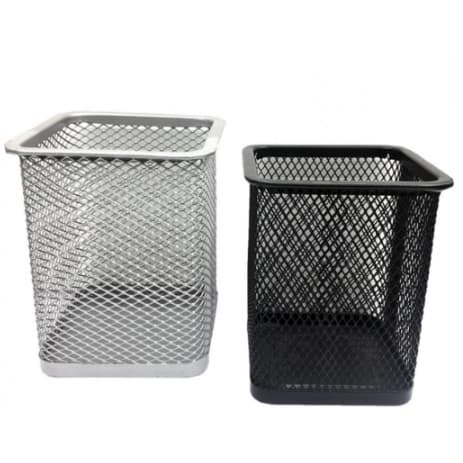 COM OFERTA Porta Treco Quadrado Multiuso Aramado Mesa Escritório Caneta Lápis Organizador Tamanho 10x8