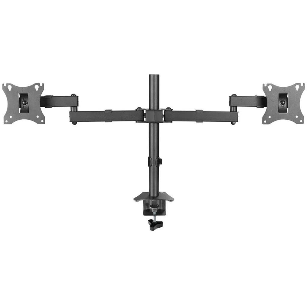 Suporte Para 2 Monitores Articulado Evolut ES-22 em Aco Com Organizador de Cabos