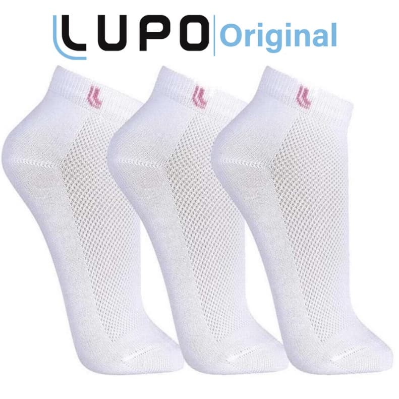Kit Meia feminina Lupo cano curto - Kit com 3 Pares