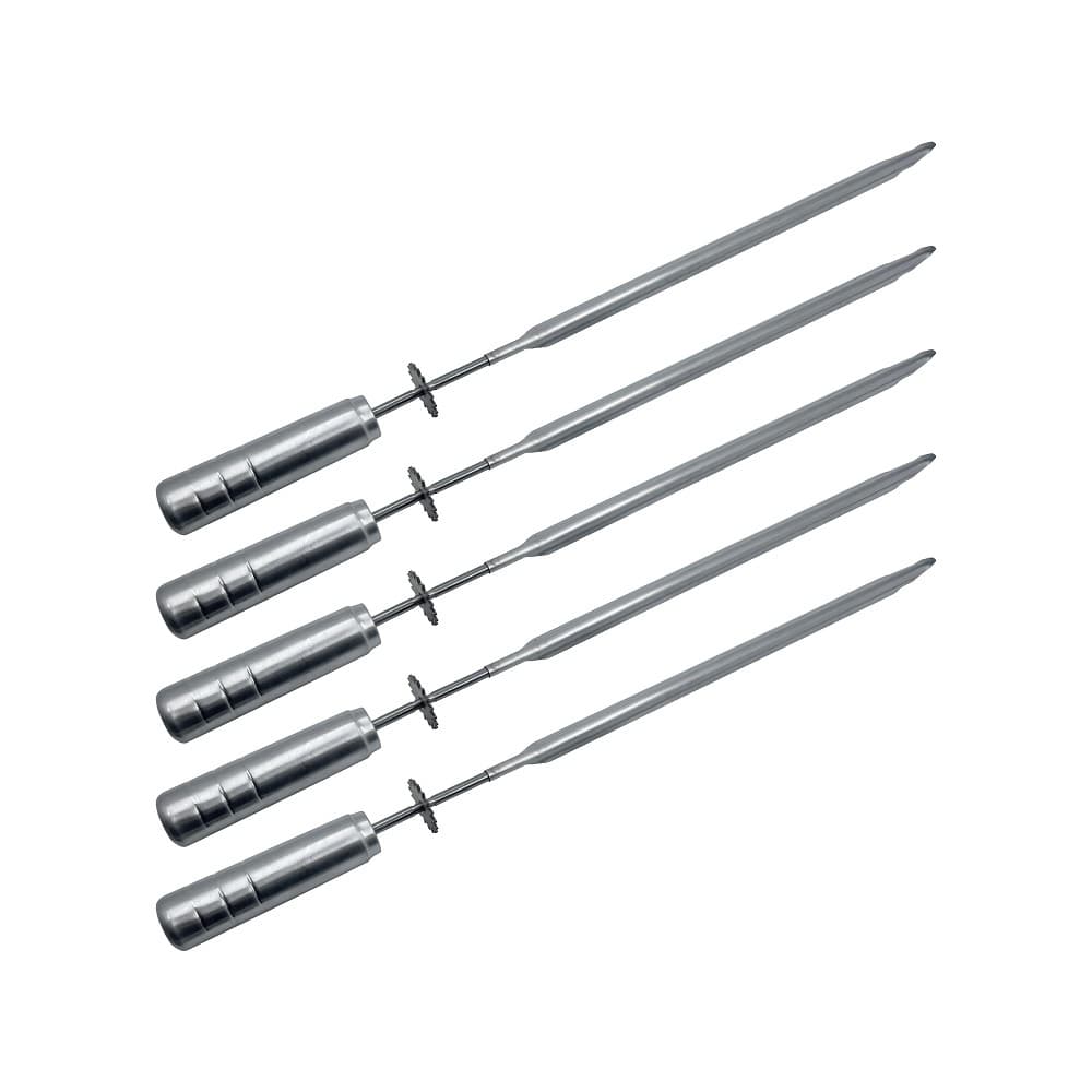 Kit 5 Espetos Espada Inox Para Churrasco