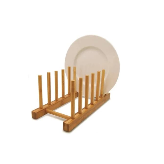 Escorredor Suporte Porta Pratos Copos Bambu