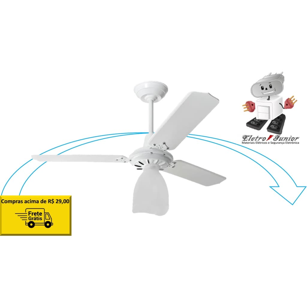 Ventilador de Teto Loren Sid Branco 3 Pás