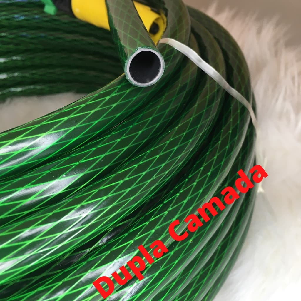 Mangueira De Jardim 7/16 X 1,5mm Trançada Flexível  PVC/PE 15 Metros