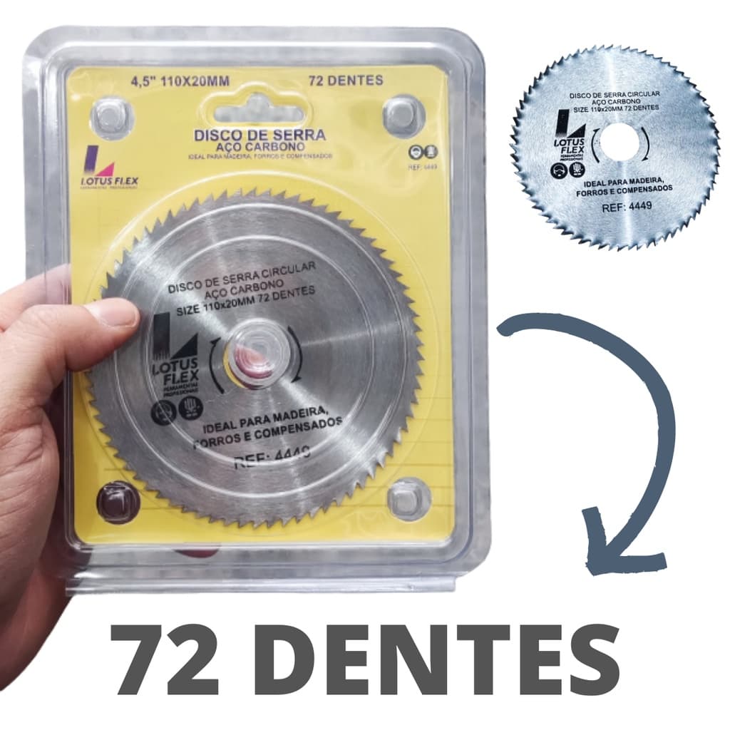 Disco De Corte Para Madeira Makita 110mm X 20mm 72 Dentes