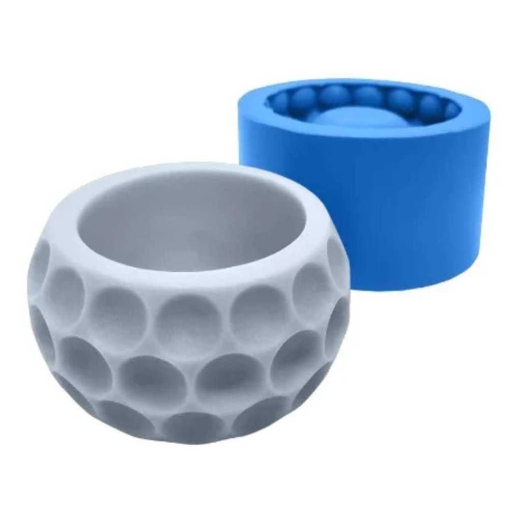 Molde Forma Silicone Gesso Cimento Vela Vaso Bolinhas