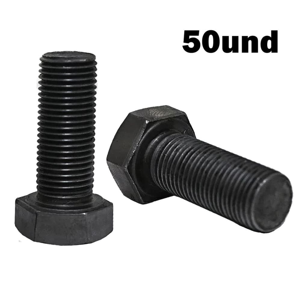 Parafuso Sextavado Aço 6mm x 15mm Polido 50 peças