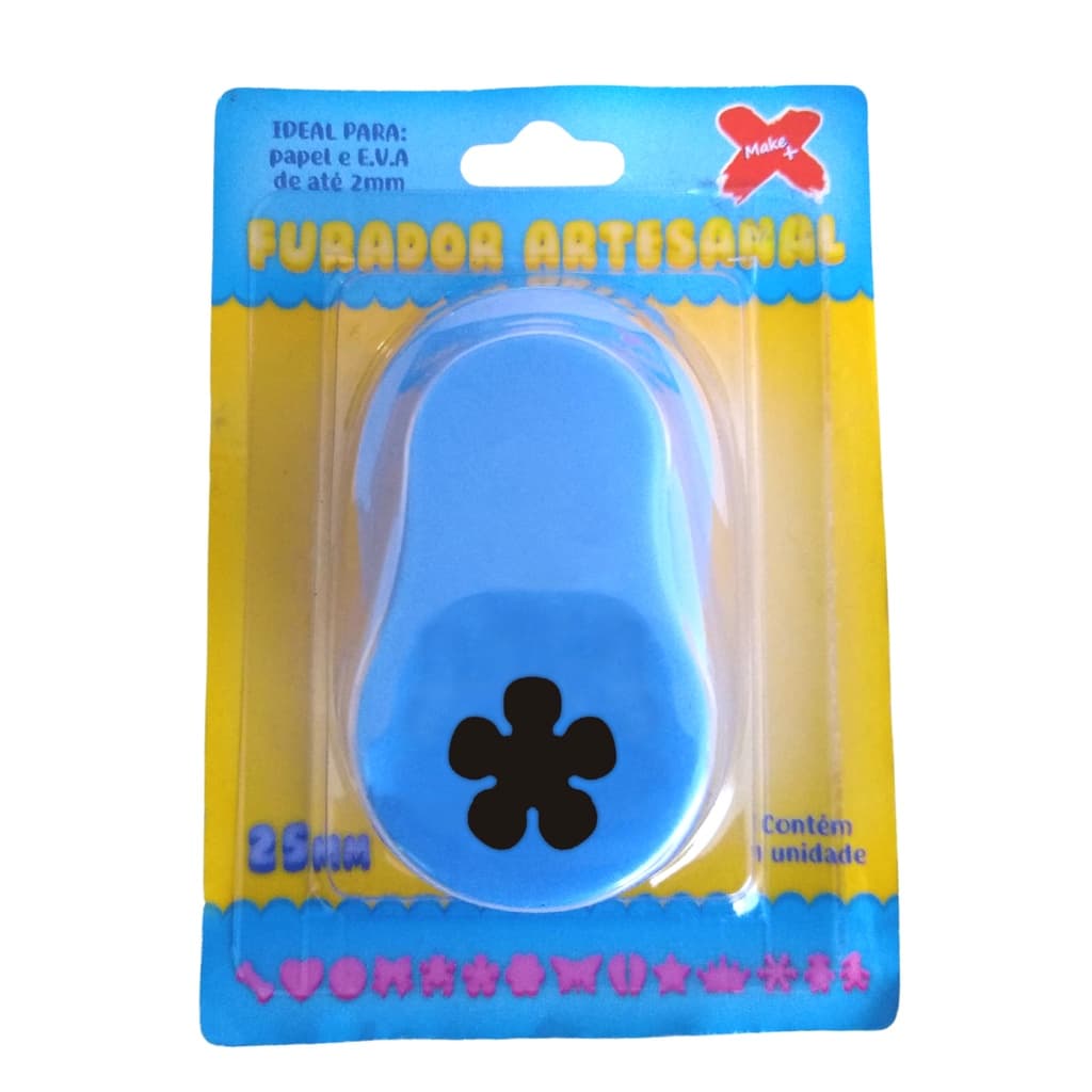 Furador Scrapbook Papel Eva Flor Hélice Liso 2,5cm 25mm