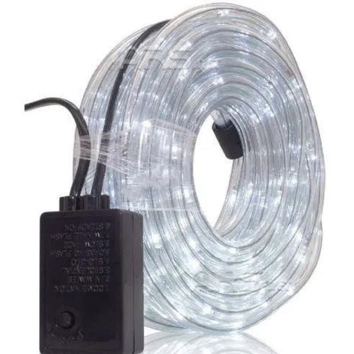 Mangueira de led 10 metros branca 110v redonda pisca