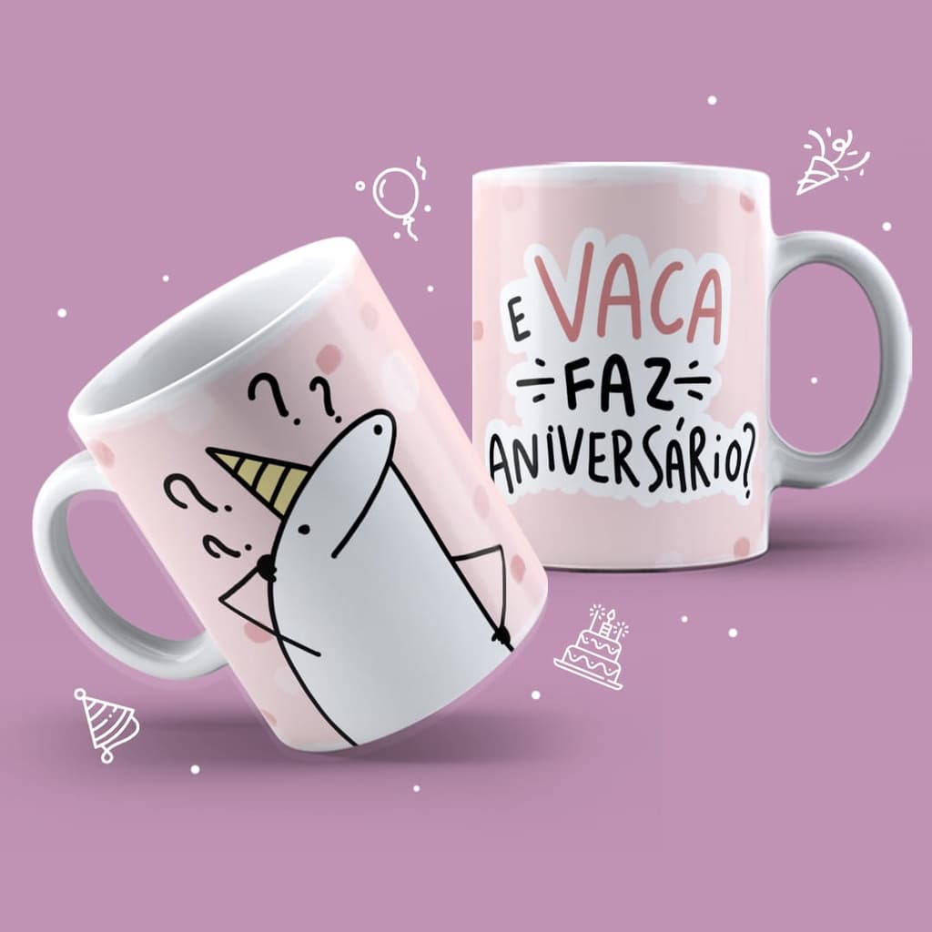 CANECA PERSONALIZADA FLORK FELIZ ANIVERSARIO FLORK BENTO