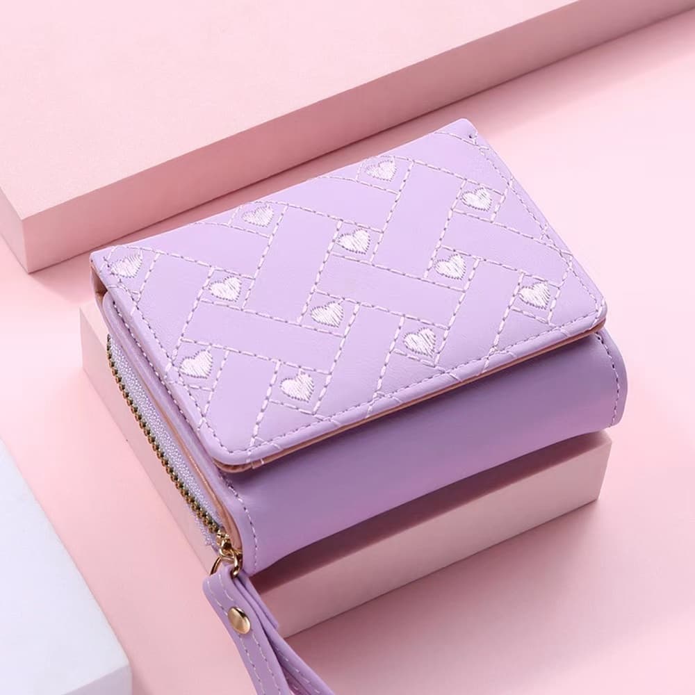 Mini Bolsa De Moedas Bordada Da Moda