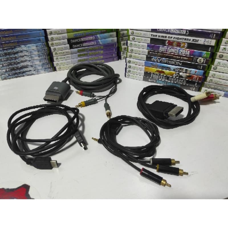 Cabo VGA RCA HDMI para Xbox 360 Fat Arcade, Slim e Super Slim