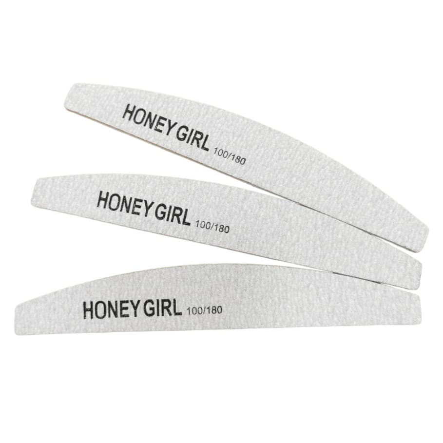 Lixas de Unha Bumerangue 100/180 Porcelana Acrigel Honey Girl