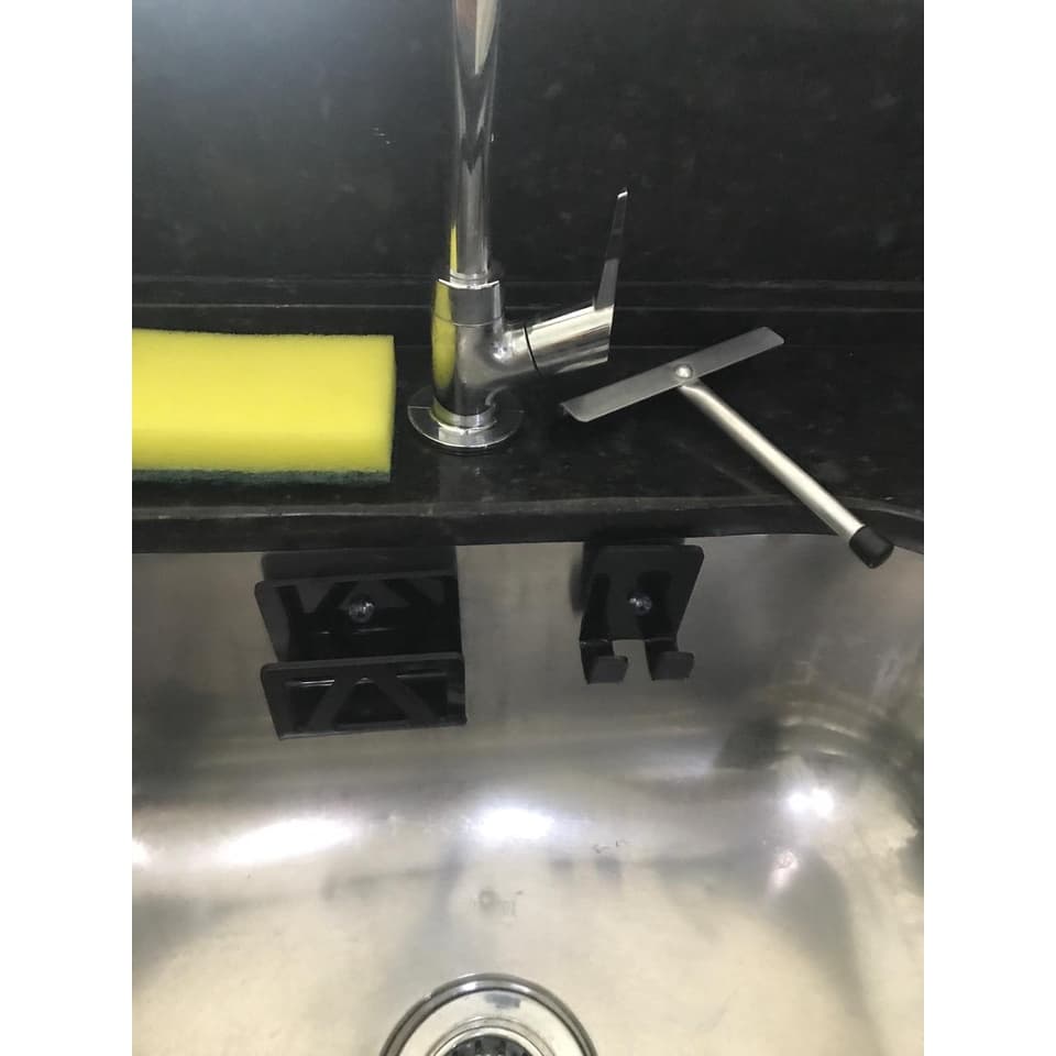 Suporte organizador porta Esponja Bucha Rodinho Pia Cozinha acrílico preto ou transparente