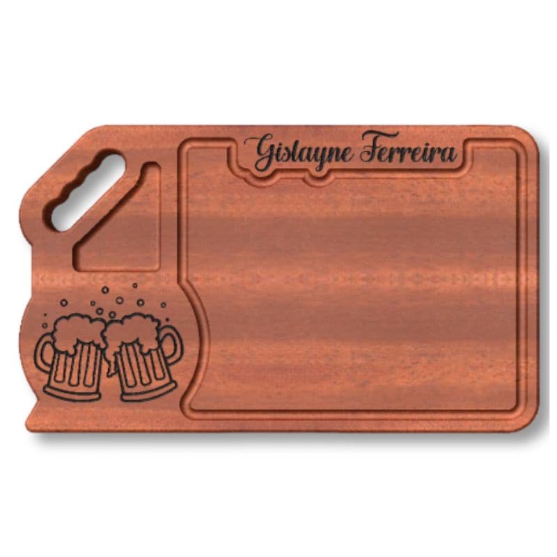 Tabua Carne Churrasco Personalizada Madeira Nobre Maciça