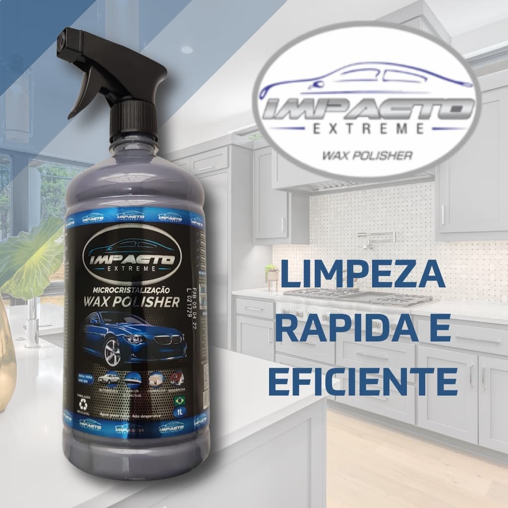 Cera Liquida Microcristalização Limpeza a Seco com Proteção Casa e Autos