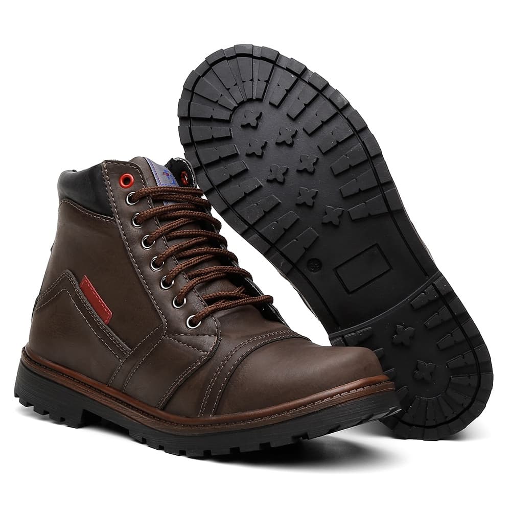 Bota Coturno Masculina Stefanini Linha Premium REF:924 Promoção Oferta Relâmpago Queima de Estoque