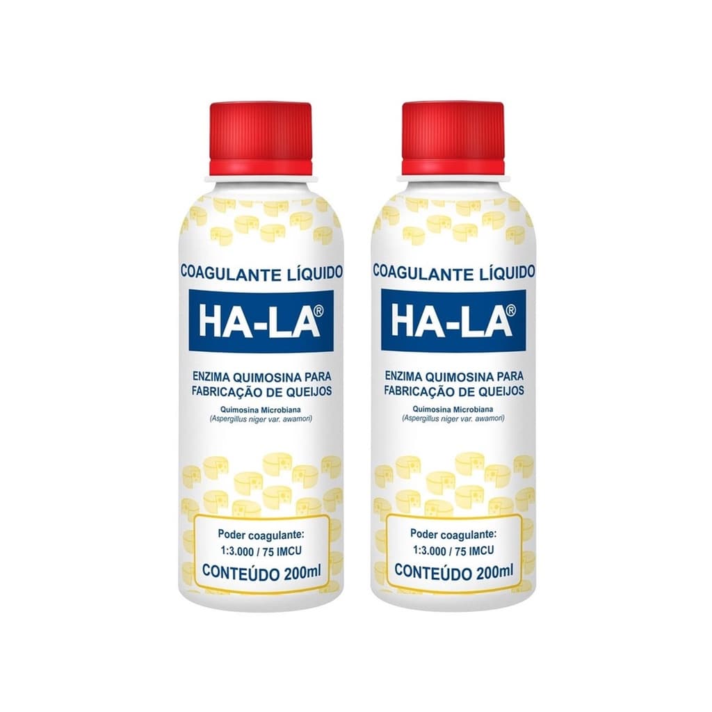 Kit Para Fabricação de Queijos Com 2 Coalhos Líquidos Ha-la 200ml