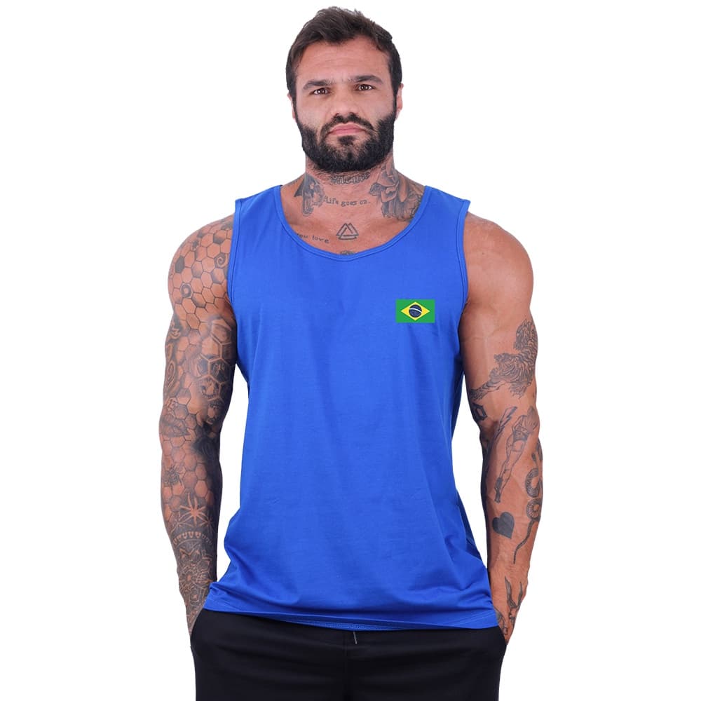 Regata Clássica Masculina MXD Conceito Bandeira do Brasil