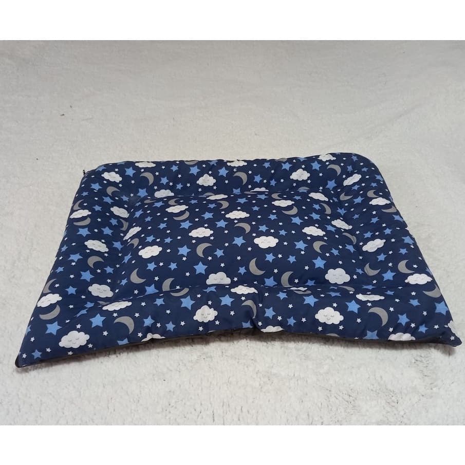 Cama Pet Para Cães e Gatos Com Zíper e Colchonete Cães e Gatos Fundo impermeável Com 3 Zíper Nuven Azul