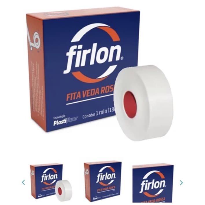 Fita veda rosca Firlon PTFE 18 X 25m + Nota fiscal