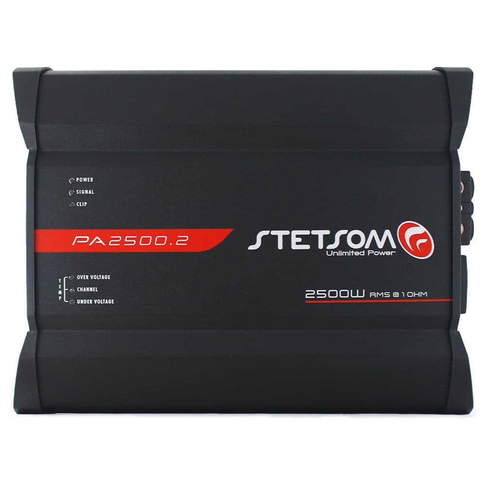 Modulo Amplificador Stetsom 2500 Rms PA-2500.2 Stereo Digital 2 Canais 1 Ohm Classe D Bass Boost Level