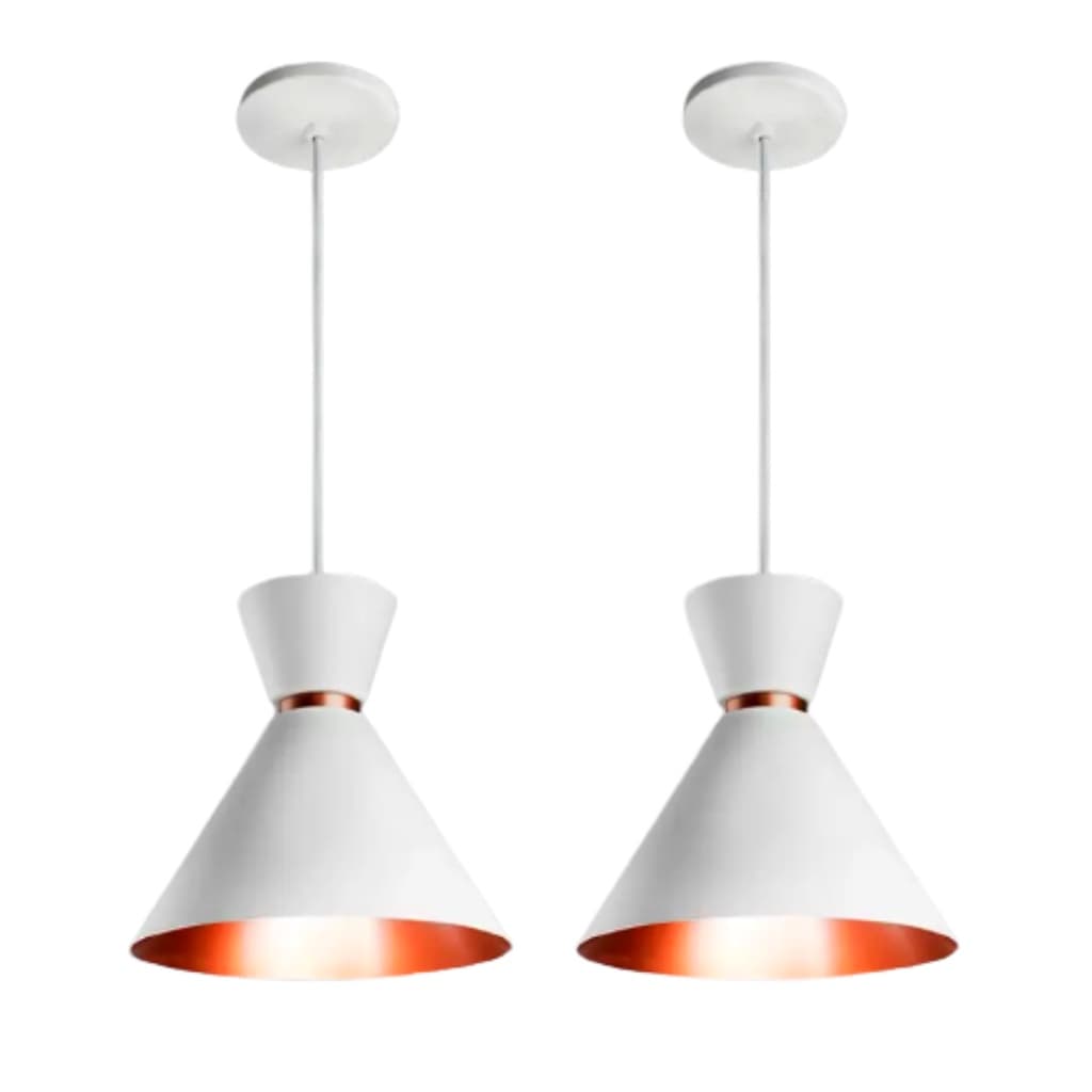 Luminária Pendente de Teto Kit 2 Luxo Envio Rápido Balcão Sala Cozinha