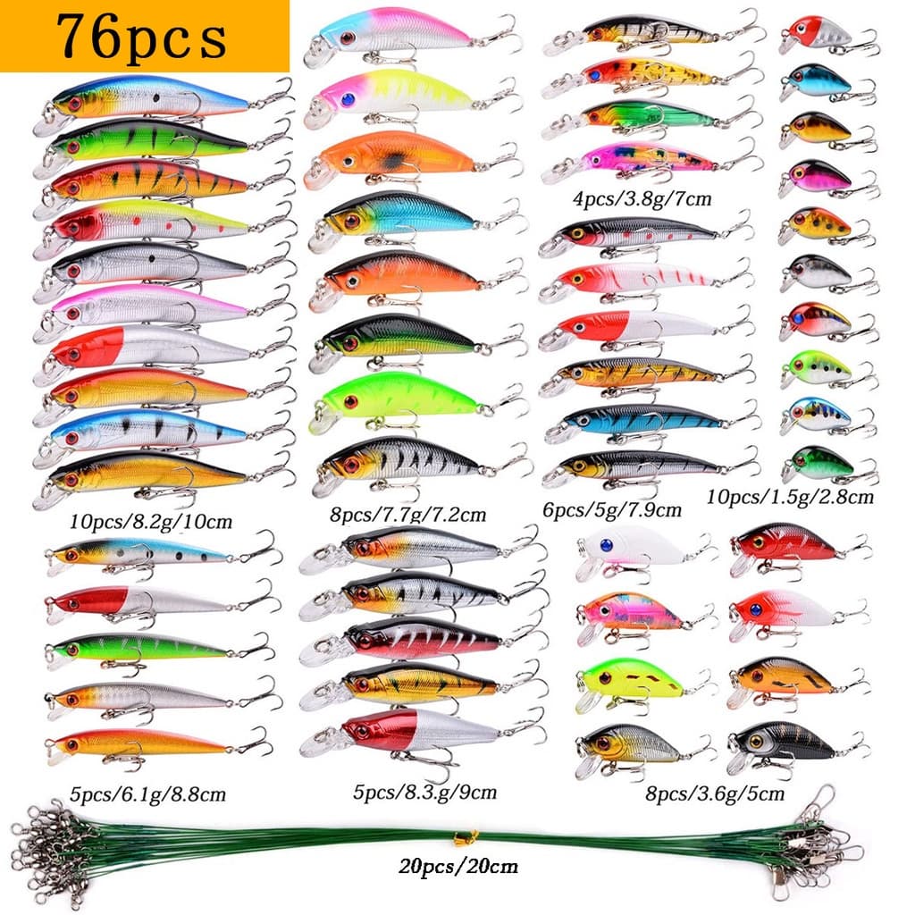 Isca Artificial , Kit De Pesca (8-56pcs)
