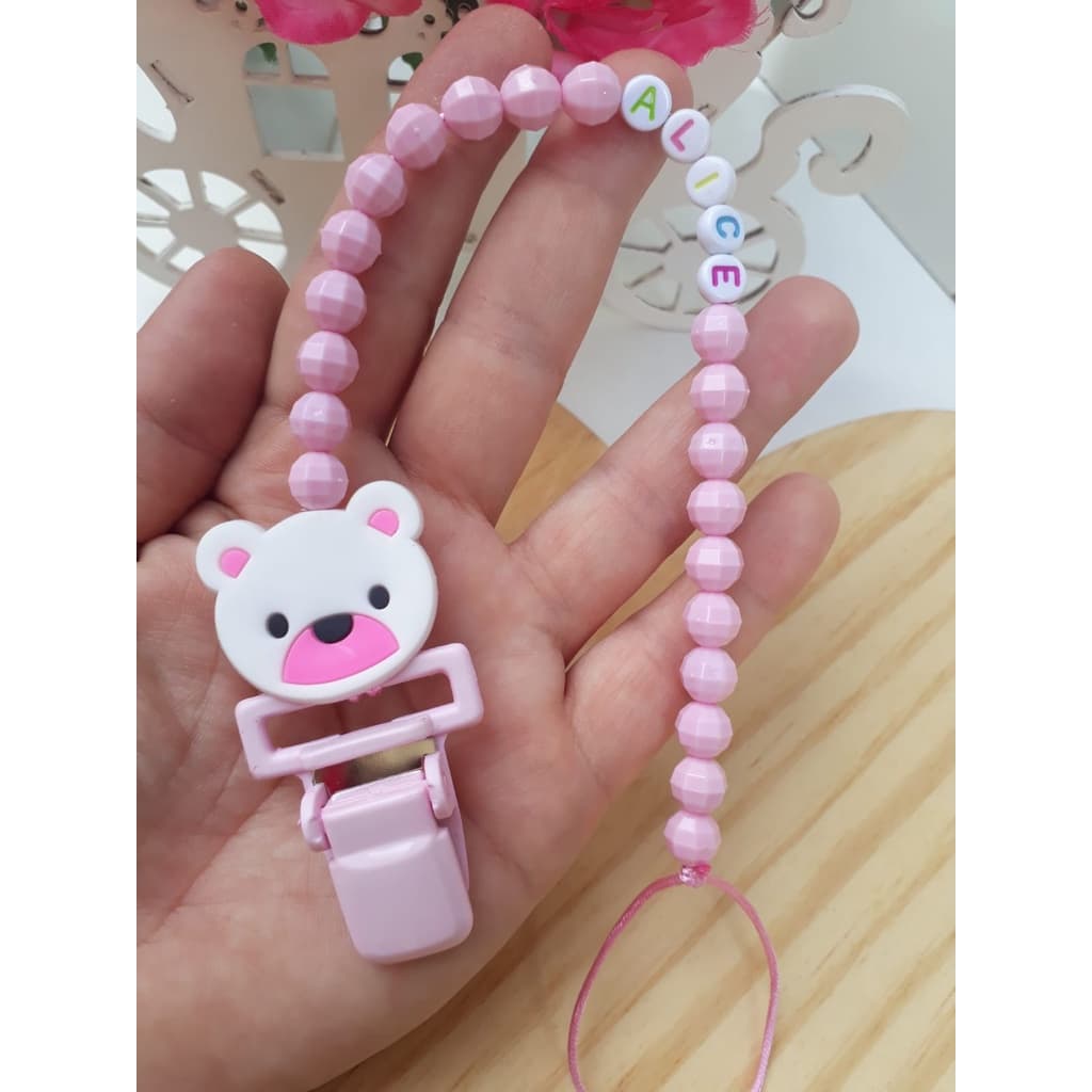 prendedor de chupeta personalizado com nome bebe menino e menina prendedor de bico presilha Prendedor De Chupeta Com Corrente/ Para Estampa De Desenho Para Crianças Presente