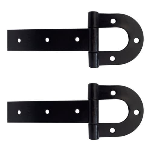 Par De Dobradiças De Porteira Ferradura Forjadas Tarza 300mm