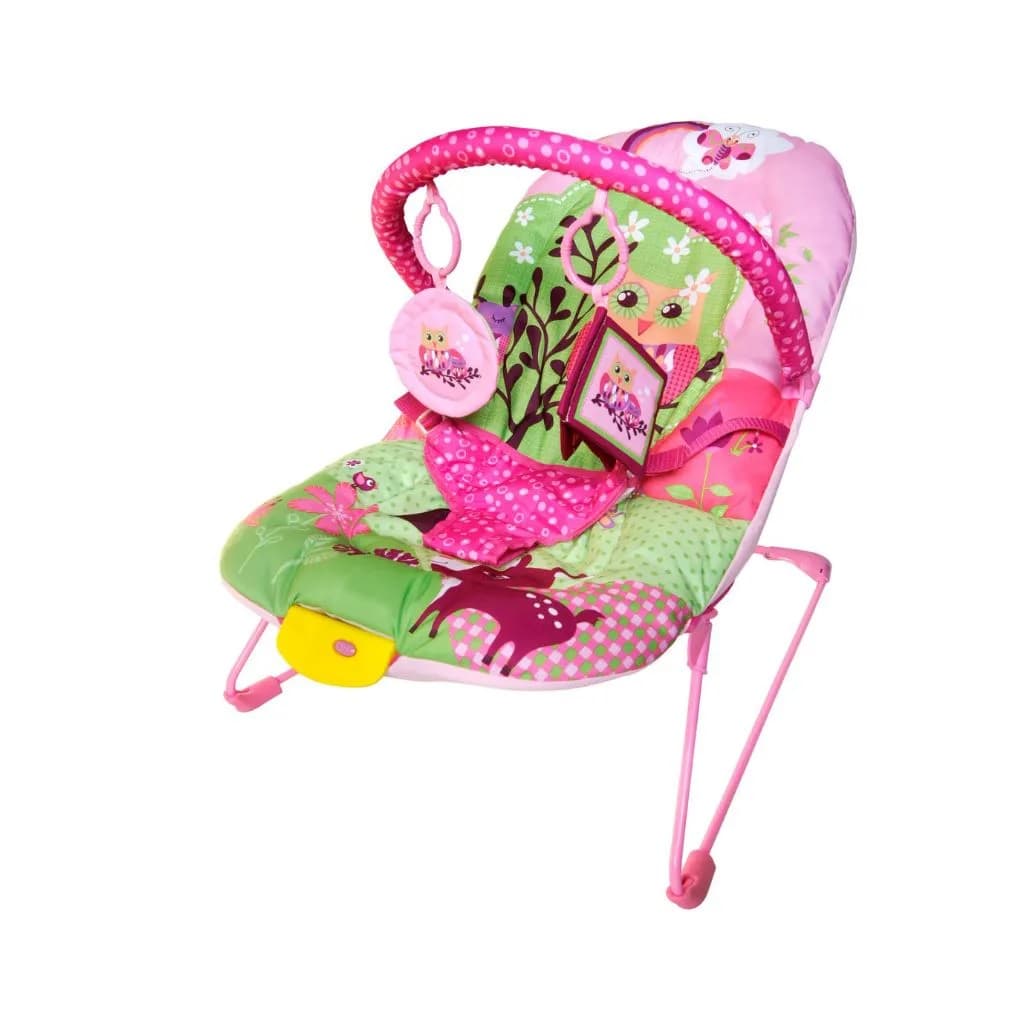 Cadeirinha De Bebê Descanso Musical Vibratória Soft Ballagio Rosa
