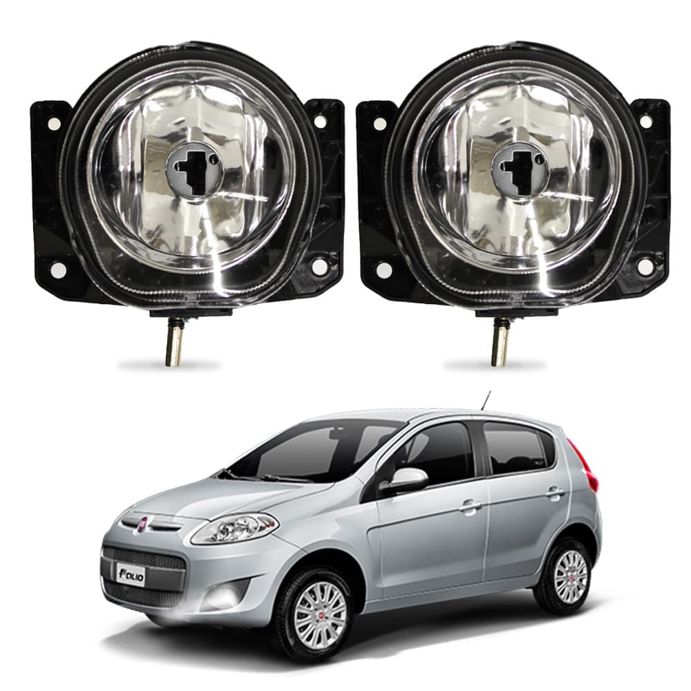 Farol de Milha Palio G5 2012 a 2017 Par Farol Auxiliar de Carro Lente de Vidro Neblina Automotivo