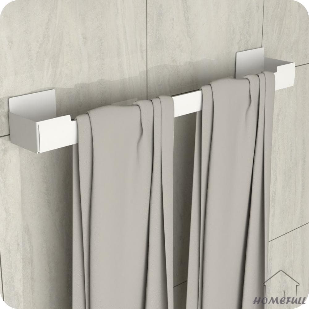 Porta Toalha De Banho Toalheiro Com Adesivo Branco ELG