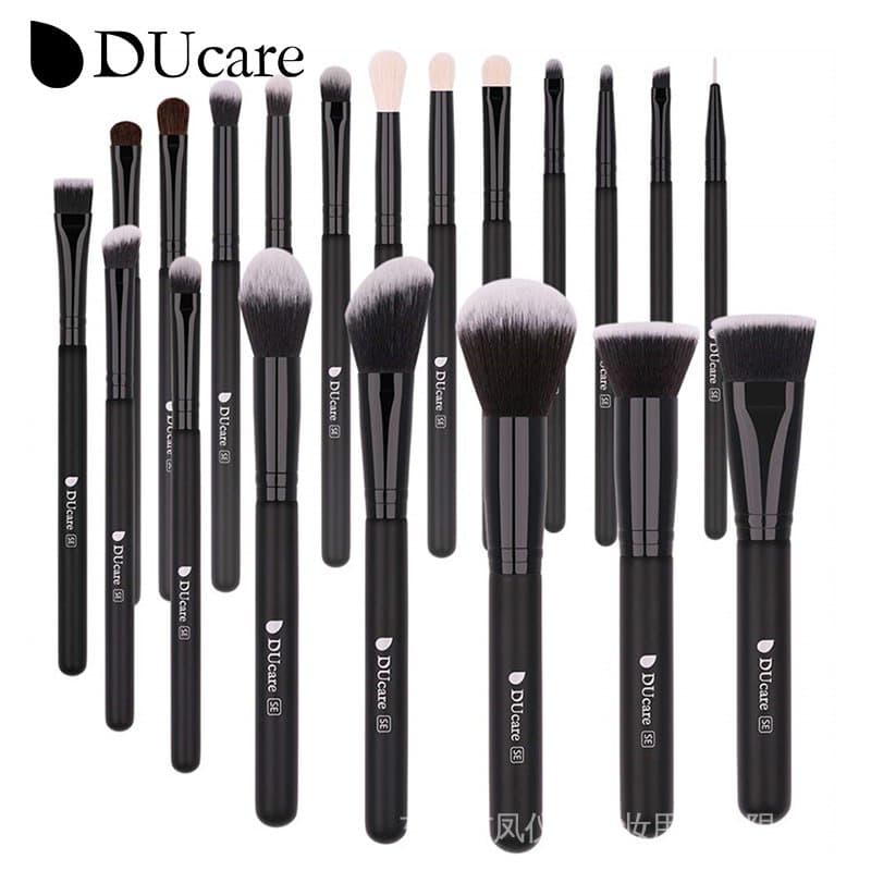 DUcare Kit com 27 Pincéis de Maquiagem Pretos - Profissional - Presente Perfeito