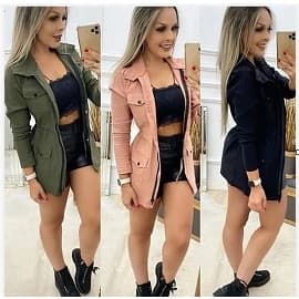 Parka Feminina Jaqueta Casaco Sobretudo Promoção Envio Rápido