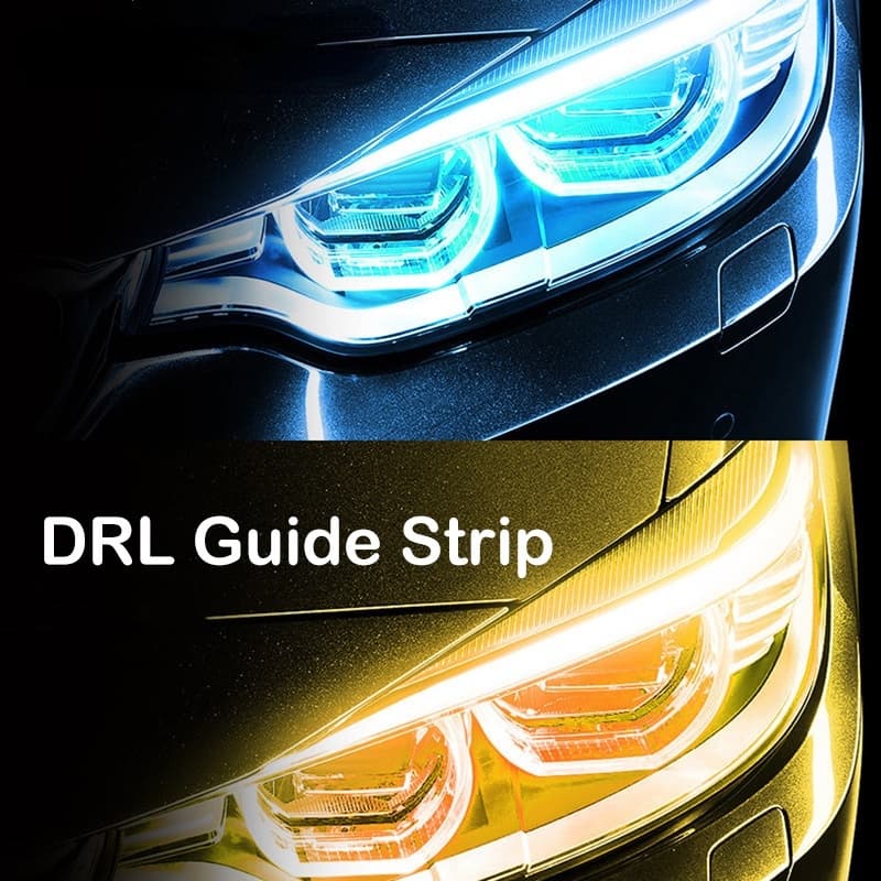 2 Pçs Carro LED DRL Lâmpada Tira Luz De Circulação Diurna 12V Sinal Volta Flexível À Prova Dwaterproof Água Tubo Macio G