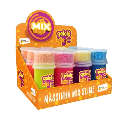 Slime Gelelé Mix com Bolinhas Display com 12 Unidades de 153gr