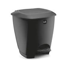 Lixeira Gold Com Pedal 12 Litros Sólidos De Plastico - UZ Preta