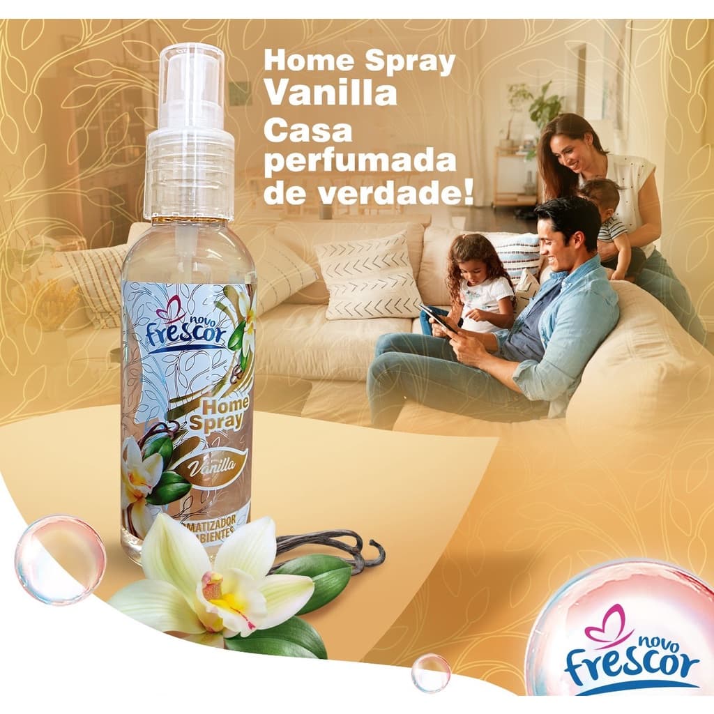 Aromatizador De Ambientes Difusor De Ambiente Spray Novo Frescor 120ml Diversas Fragrâncias