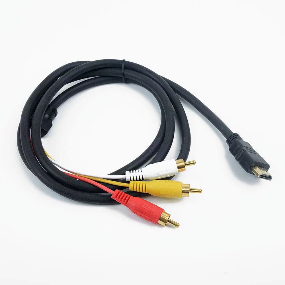 Hdmi Macho Para 3 Rca Conversor De Áudio E Vídeo Av Componente Cabo Adaptador