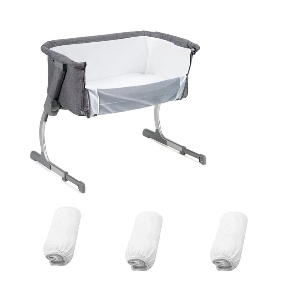 3 Lençóis Berço Portátil Safety st1 Side By Side 82x52x4 100% algodão 160 fios