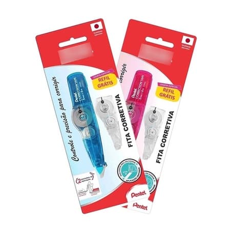 Fita Corretiva Pentel Correction Retratil 5x6mm + Refil