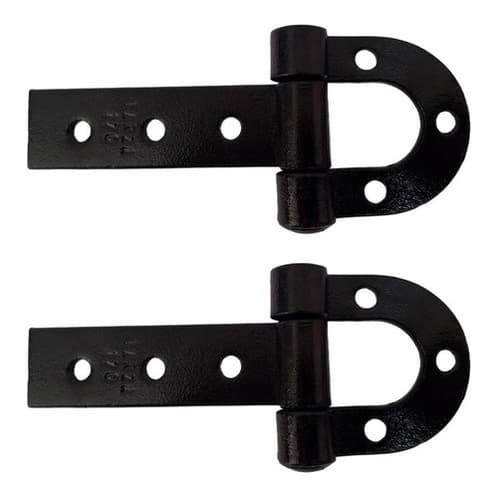 Par De Dobradiça Ferradura Forjada 170 mm Tarza Aço Forjado Para Porta Porteira Portão Baia Curral