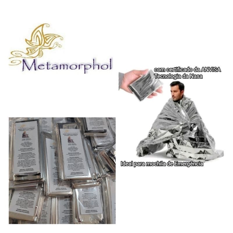 MANTA TÉRMICA ALUMINIZADA COM CERTIFICADO ANVISA- ORIGINAL-SOBREVIVÊNCIA.