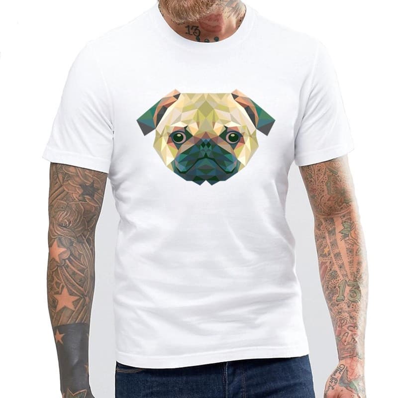 Camiseta Masculina Algodão 30.1 Estampada Cachorro Camisa Masculina