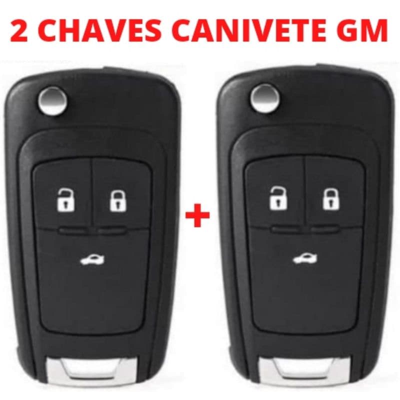2 Chaves GM Prisma onix Spin Cobalt Cruze 3 Botões