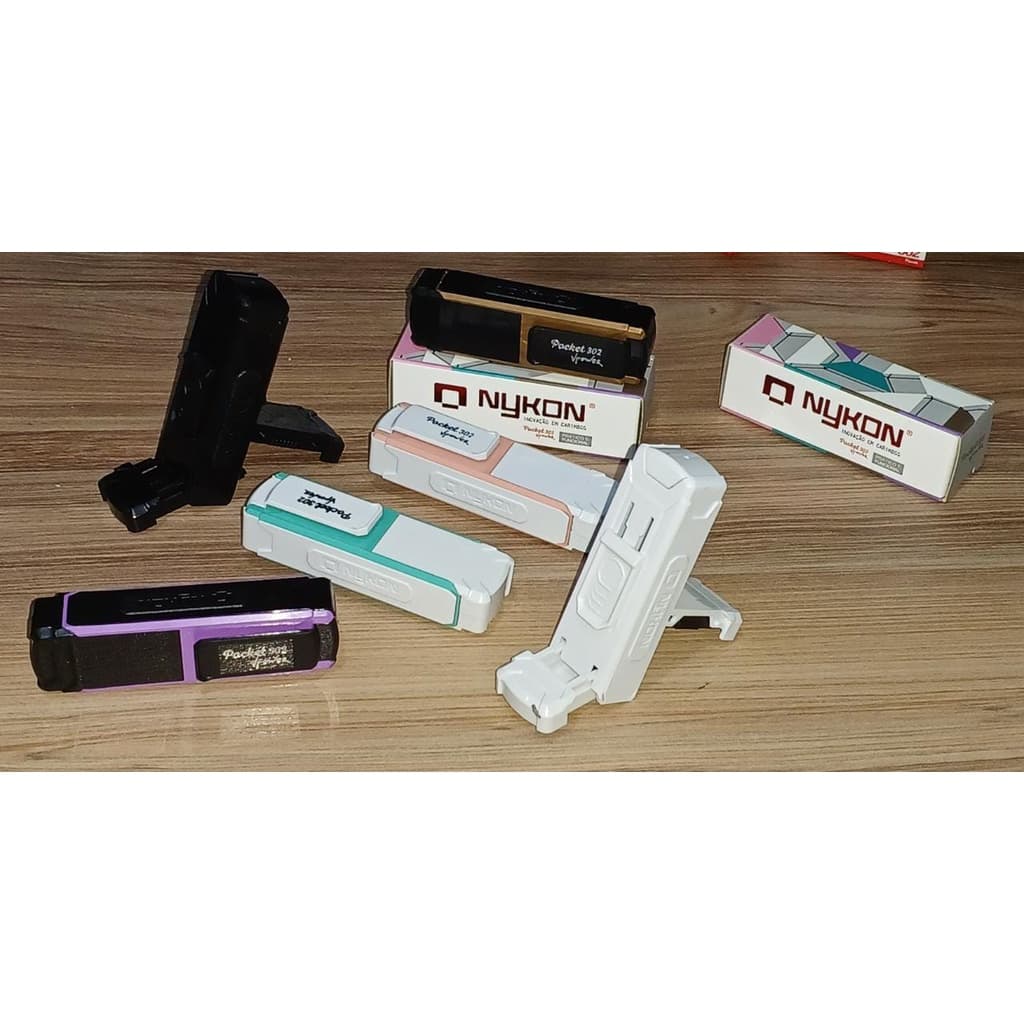 Nykon Pocket 302 Power - Carimbo de Bolso - Personalizado com medida 14x38mm