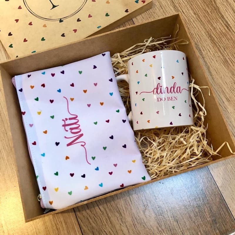 Kit Personalizado Caixa MDF  para Presente de Dinda/Dindo ou Madrinha/Padrinho